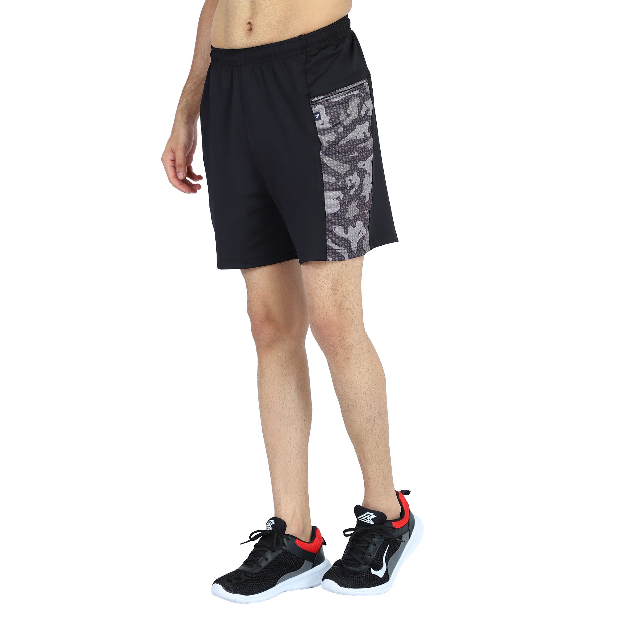 Teknik Acti-Fit Polyspandex Sports Shorts - Men's Regular Fit Gym Workout Running Basketball Shorts for Active Lifestyle