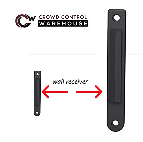 CCW Series WMB-220 & WMB-230 Retractable Wall Mount Belt Barrier - 30ft Safety Belt with ABS Case & Clamp (Red Belt with 'Authorized Access ONLY' White Lettering & Yellow ABS Housing) - Perfect for Crowd Control, Warehouse Security, and Event Management