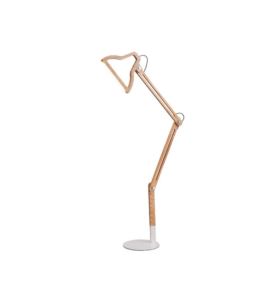XXYYJJDT LYX Modern Nordic Floor Lamp - Solid Wood & Fabric Standing Light for Living Room, Study, Bedroom - Warm Ambient Lighting for Reading & Relaxation