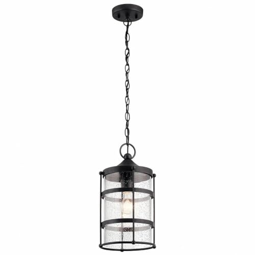 Kichler Lighting 49964AVI Outdoor Pendant Light - Anvil Iron Finish, Weather-Resistant Hanging Fixture for Patio, Porch & Garden Decor
