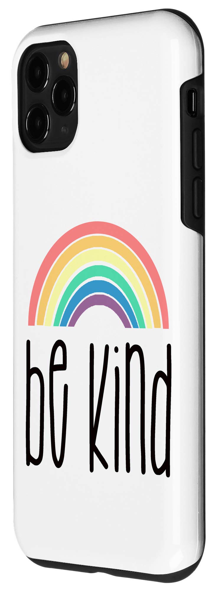 iPhone 11 Pro Case - Be Kind Rainbow Design Shockproof Protective Cover - Perfect Gift for Women, Friends, Mom - Ideal for Daily Use, Travel & Special Occasions