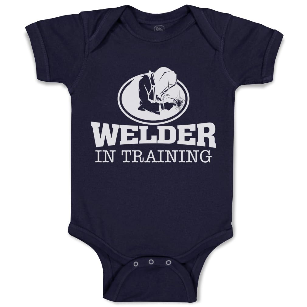 Funny Welder in Training Baby Bodysuit - Cute Cotton Onesie for Boys & Girls - Perfect for Playtime, DIY Photos & First Birthday Outfits