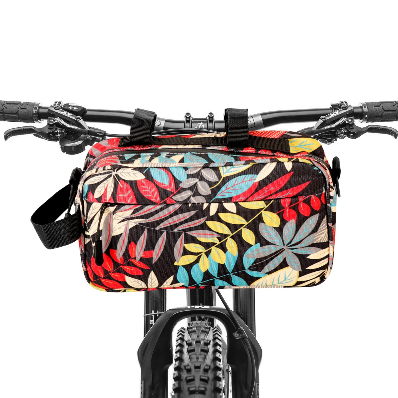 **YEEGO DIRECT Waterproof Bike Handlebar Bag - Multifunctional Front Bicycle Bag for Men & Women - Crossbody Shoulder Bag for Cycling, Scooters & Outdoor Activities (Black)**
