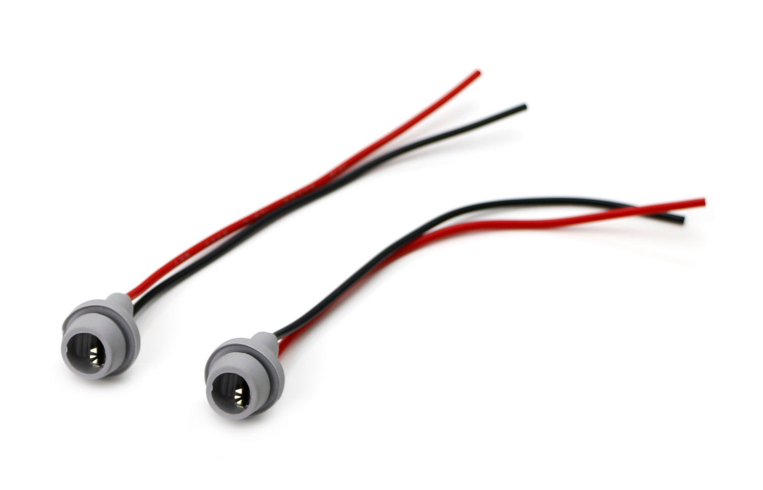 (2 Pack) 168 194 2825 W5W 920 921 T10 T15 Rubber Base Socket with Pigtail Wiring Harness - Compatible with Car, Truck, RV, and Marine Lighting Applications