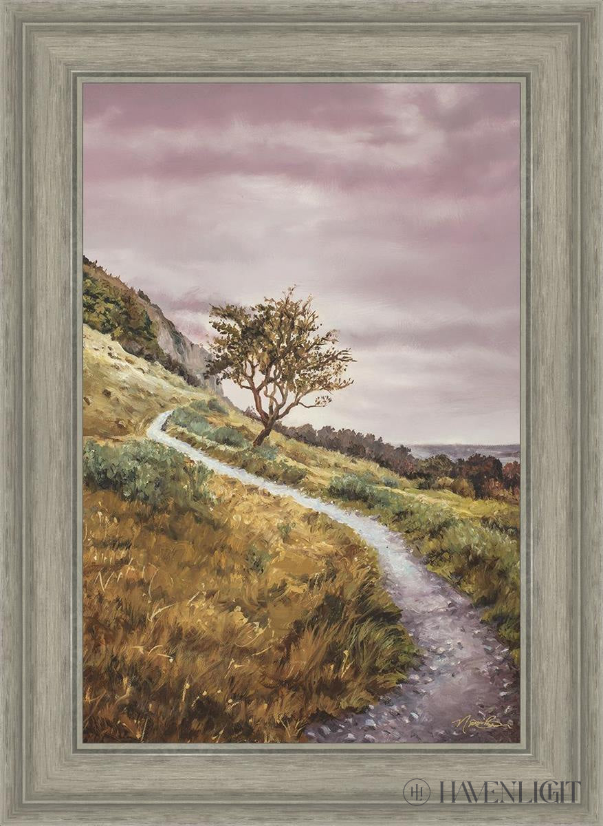 Broken Path Mountain Top Wall Art - Handmade Boho Decor for Living Room, Bedroom & Office - Inspirational Nature Landscape Painting for Home Decor