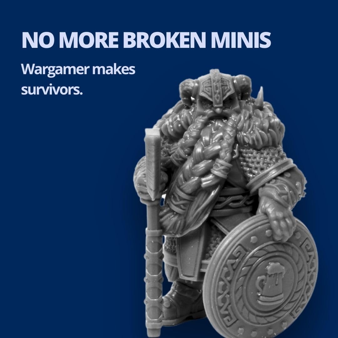 WARGAMER by FauxHammer - Premium Durable Tabletop Miniature Resin for Wargaming & Painting (1kg) | Easy Cleaning with Water or IPA | Perfect for Warhammer, D&D & Miniature Hobbyists