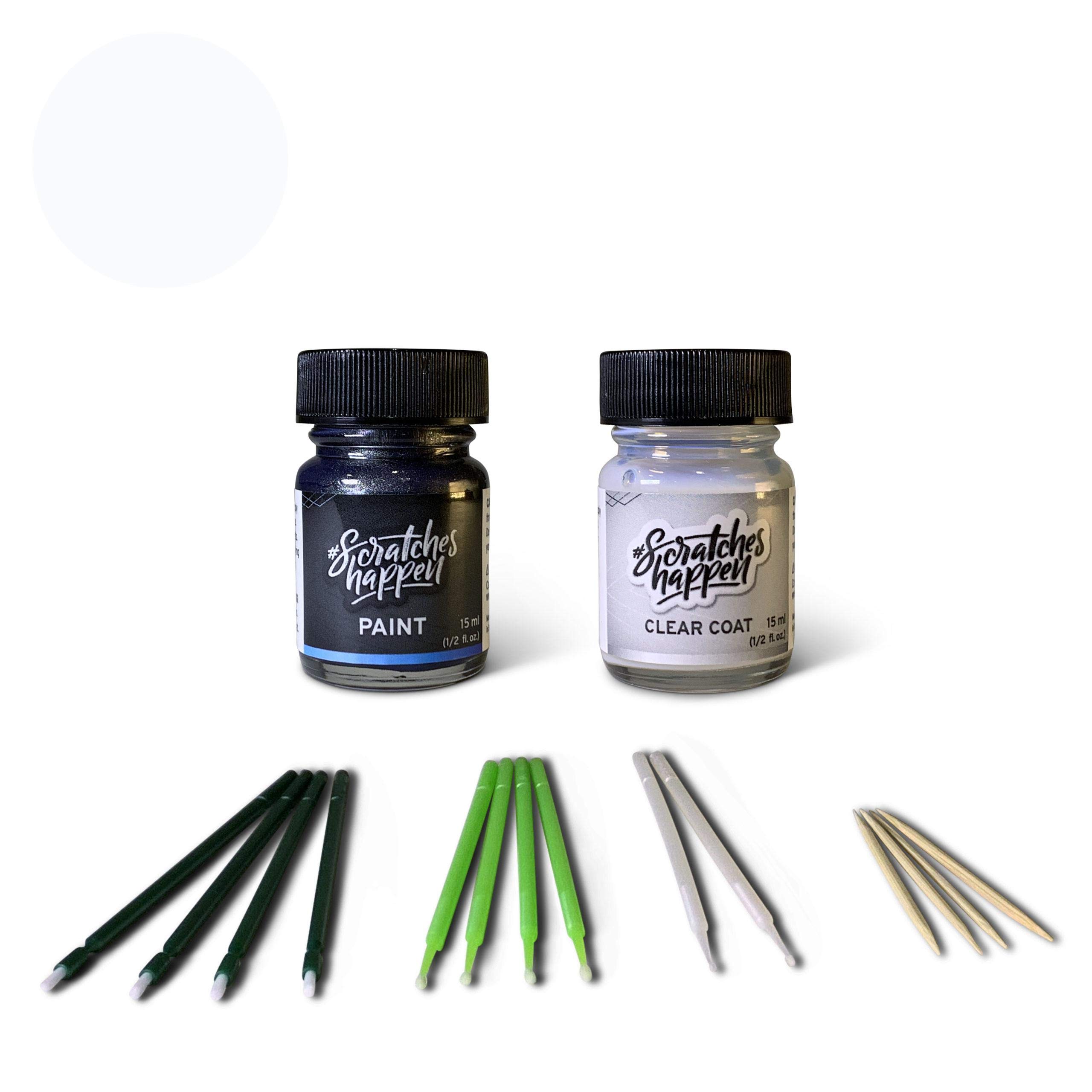 ScratchesHappen Exact-Match Touch Up Paint Kit for Hyundai - Ivory Pearl/White Pearl (MO) - Essential (Paint + Clear Coat) | Car Scratch Repair, DIY Auto Touch Up, Vehicle Paint Restoration