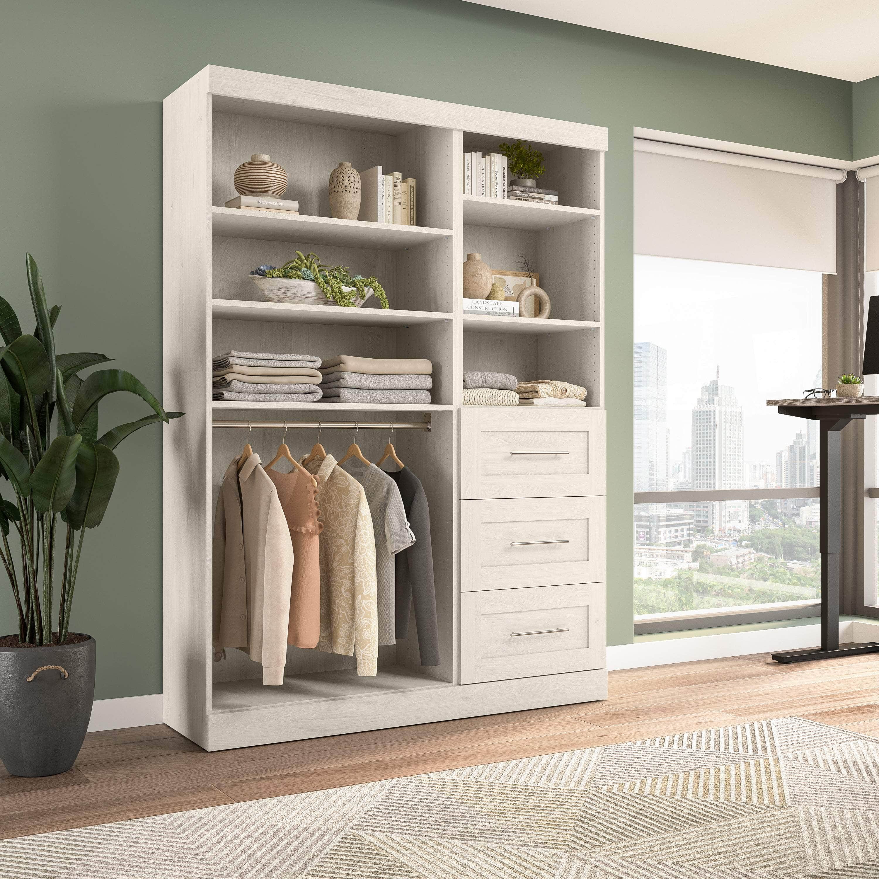 61W Closet Organizer with 7 Color Options - Space Saving Storage Solution for Bedroom, Closet & Wardrobe Organization