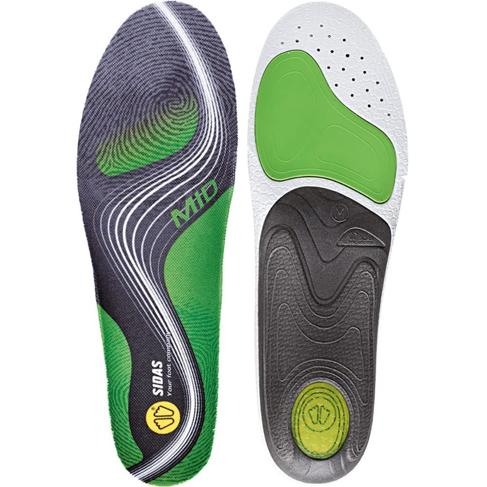 SIDAS Unisex Lightweight Breathable Sports Insoles - Enhanced Forefoot Flex & Heel Cushioning for Running, Hiking, Tennis - Year-Round Comfort for Active Lifestyles