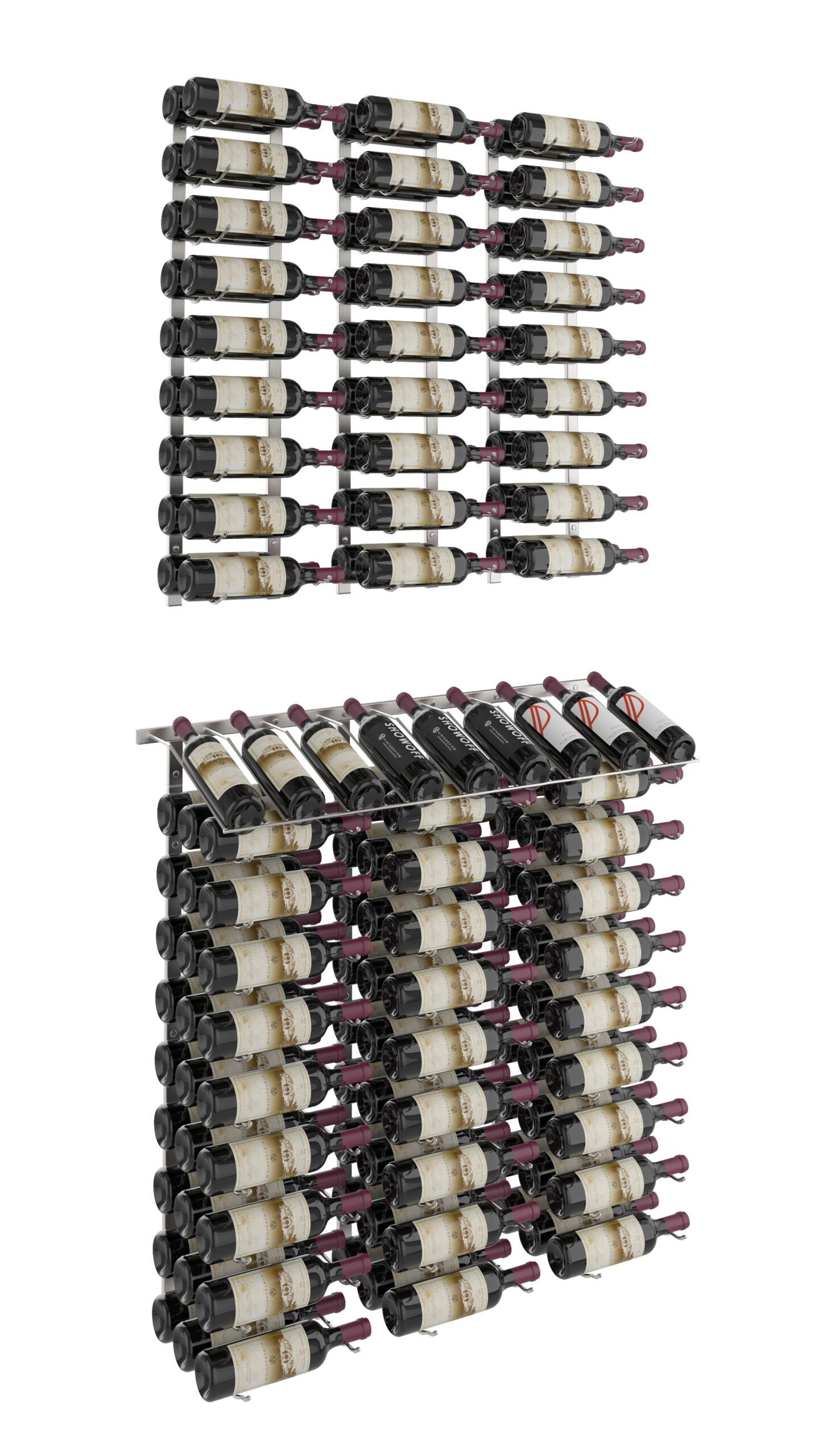 VintageView 144-Bottle Wine Display Kit - Premium Wooden Wine Rack for Cellar, Restaurant & Wine Shop Storage - Perfect for Wine Collections & Commercial Wine Presentation