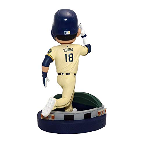 FOCO Keston Hiura Milwaukee Brewers Stadium Base Bobblehead Exclusive #720 - Perfect for Baseball Fans, Collectors & Home Decor