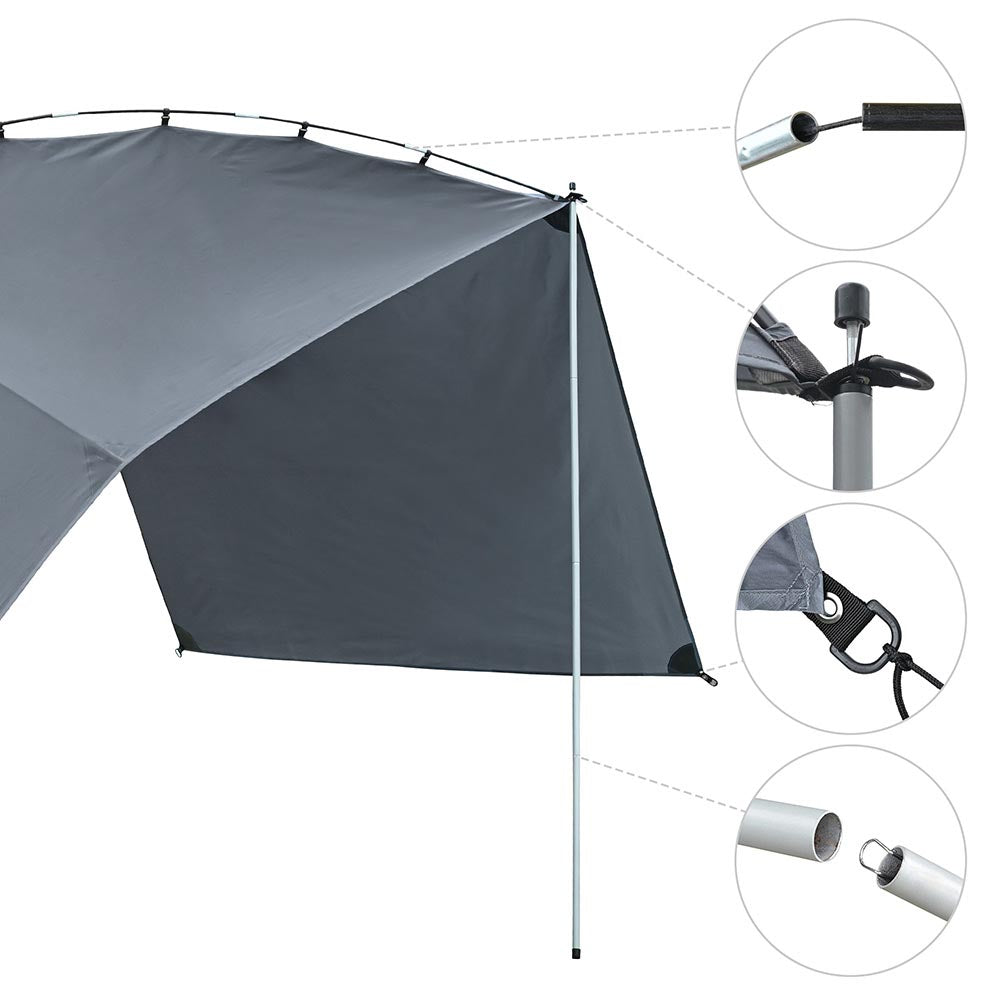TheLAShop SUV Car Awning - Portable Tailgating Canopy for Camping, Beach, Picnics & Outdoor Sun Shade Shelter - Perfect for Road Trips, Backyard Parties & Summer Adventures