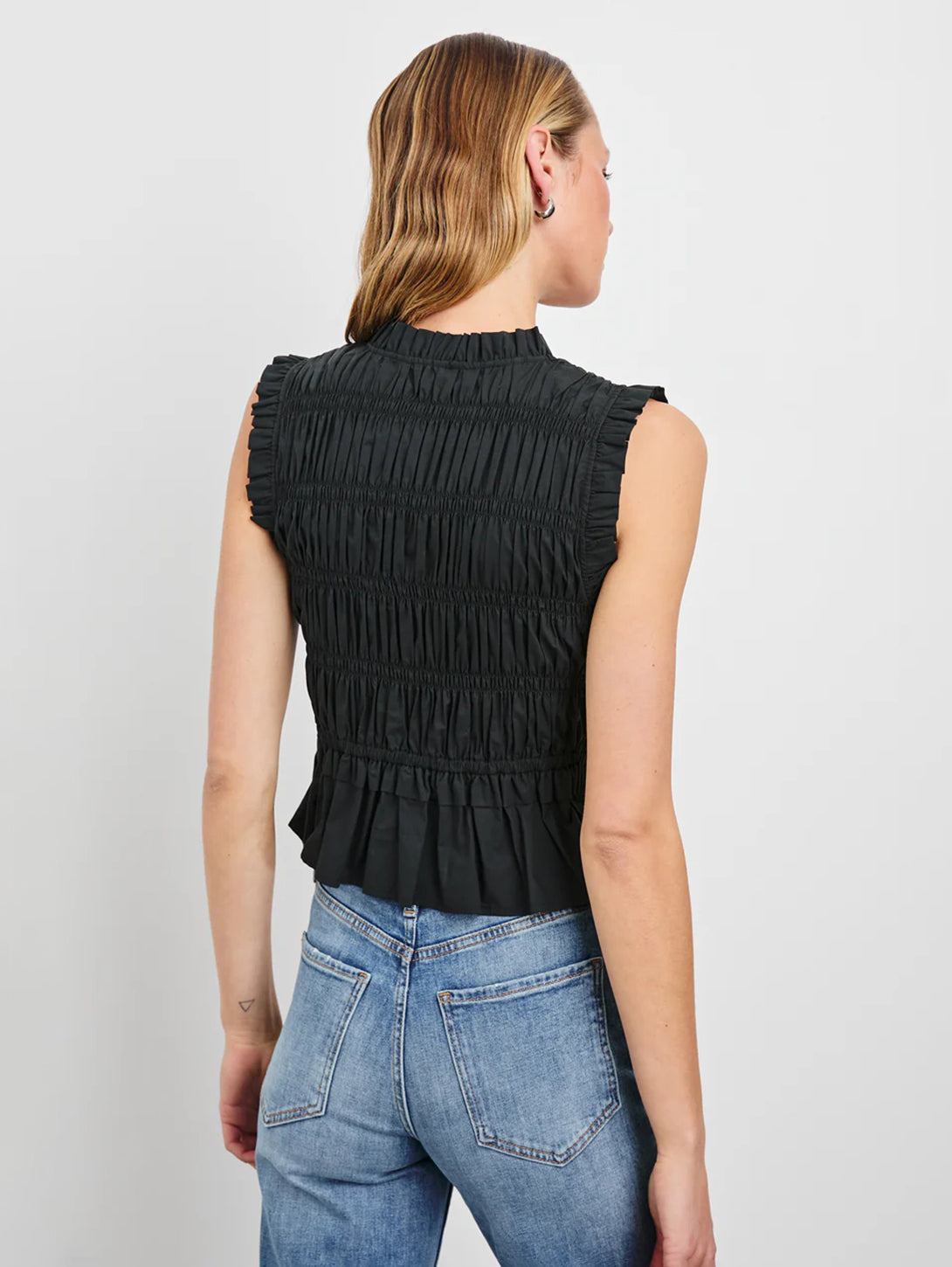 Martine Women's Black Sleeveless Top - Casual Summer Blouse for Work, Date Night & Vacation