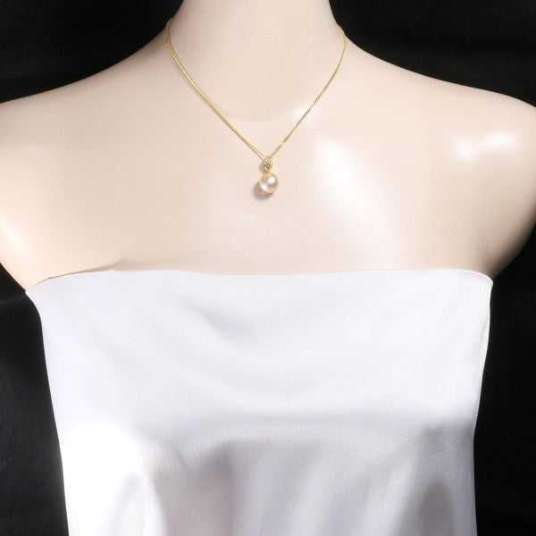 18K Yellow Gold Pearl Necklace for Women - Elegant & Timeless Jewelry Gift for Wedding, Anniversary & Special Occasions