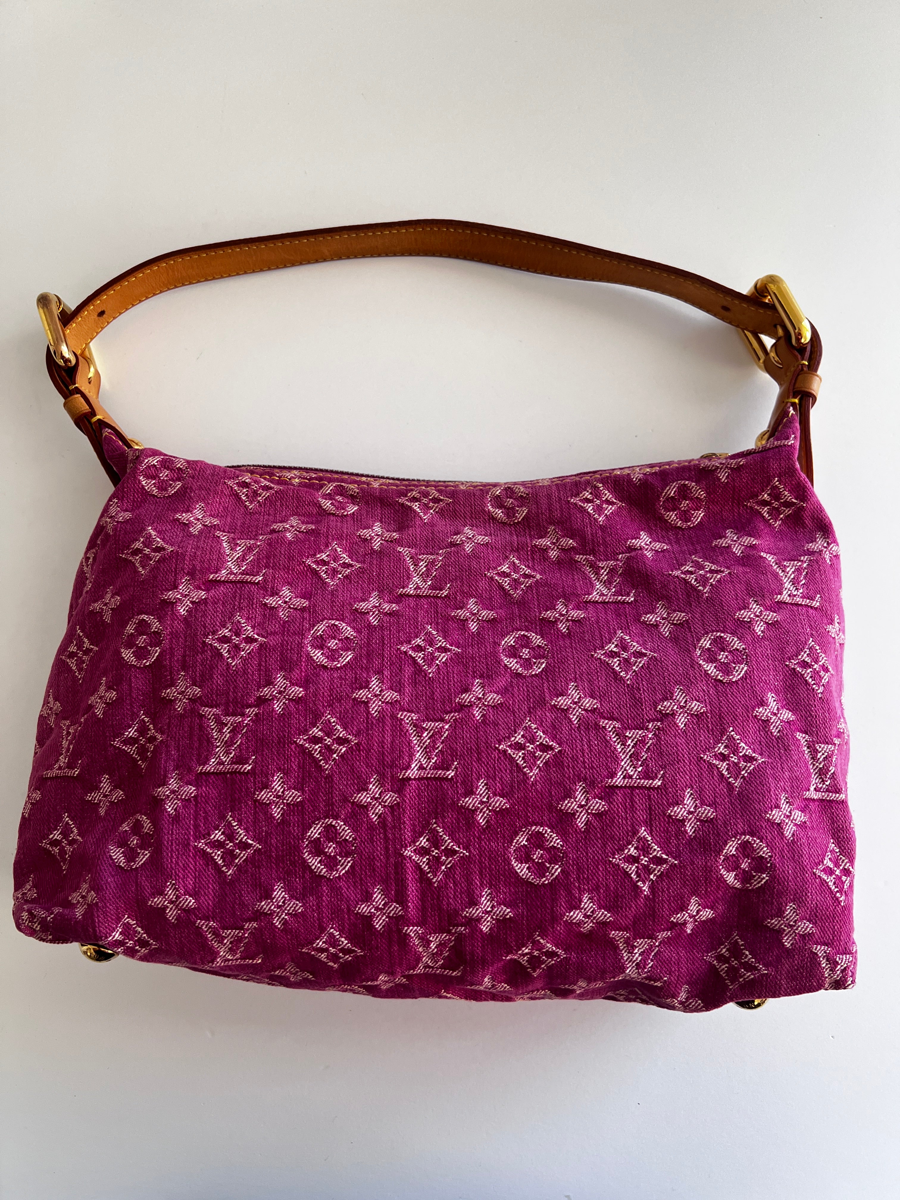 Louis Vuitton Pink Denim Shoulder Bag for Women - Fashionable Crossbody Purse for Casual Outings, Travel & Everyday Use