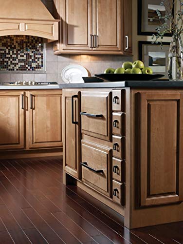 Amerock BP55281 Blackrock 18 Inch Center to Center Cabinet Pull Handle - Modern Matte Black Hardware for Kitchen Cabinets, Bathroom Vanities & Furniture Drawers