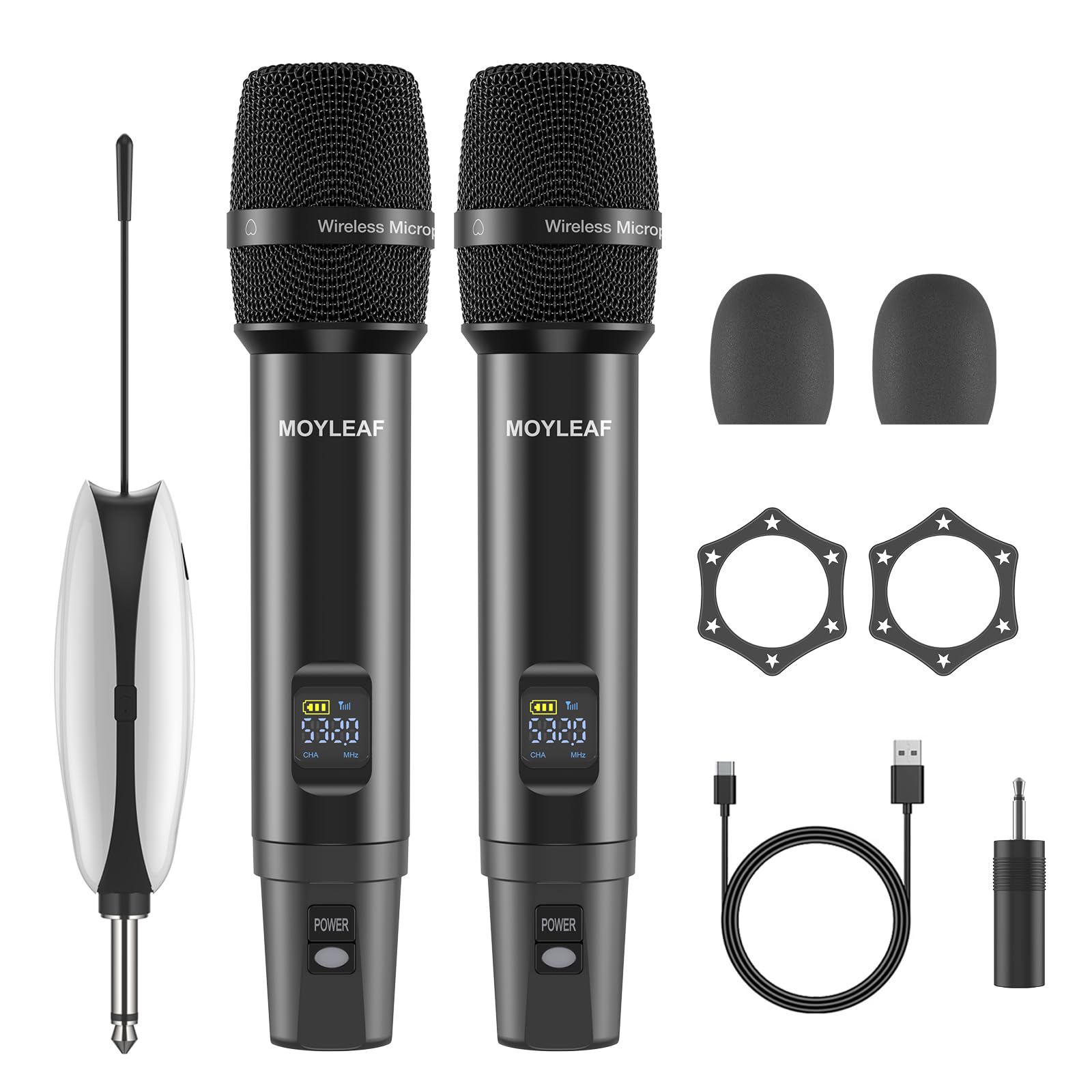 Best Wireless Microphones for Professional Audio - Portable Mic System for Singing, Karaoke, Public Speaking & Recording - Ideal for Performers, Teachers & Content Creators