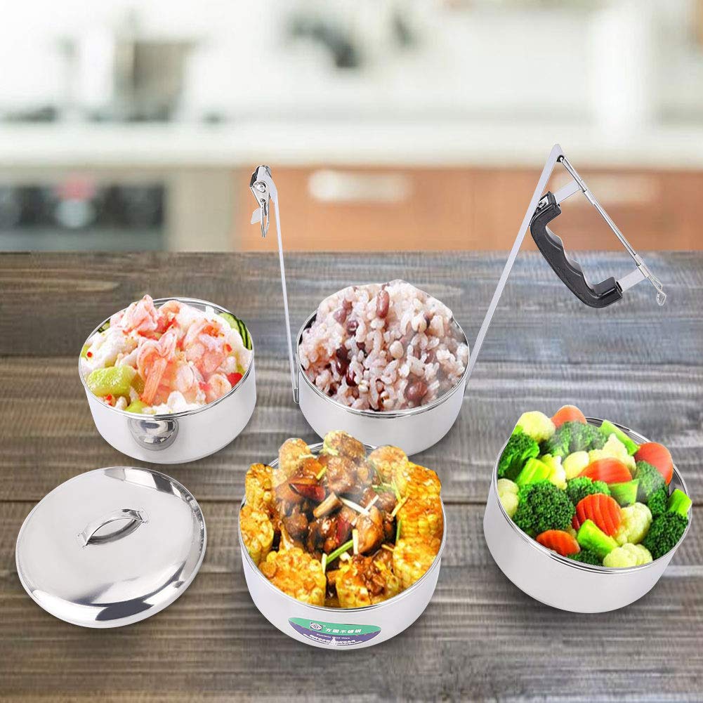 Premium Multi-Layer Polished Lunch Box - Insulated Food Container for Home, Office & School | BPA-Free, Leak-Proof Meal Prep Storage Solution for Work, Picnics & Daily Commute