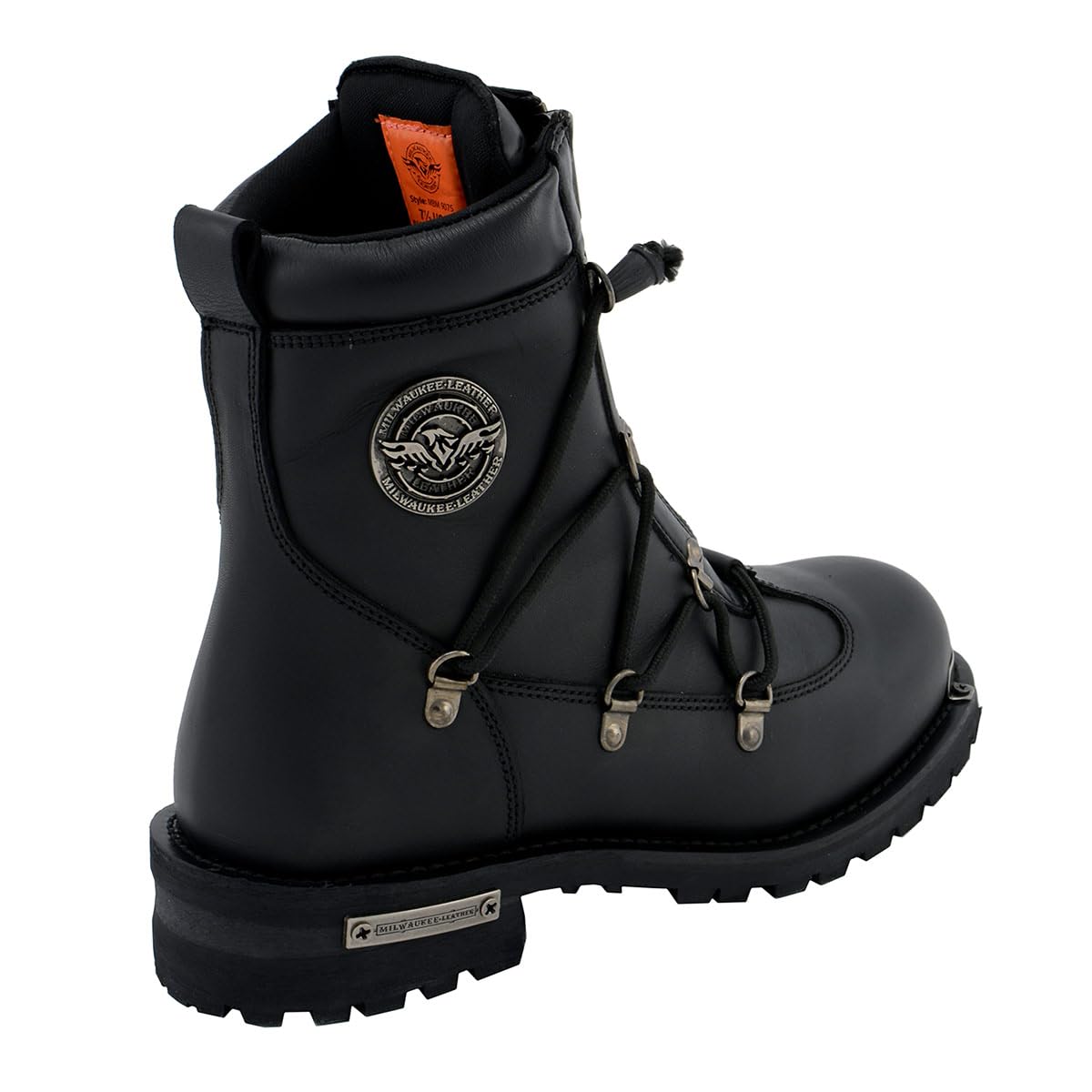 Milwaukee Leather Men's Black Smooth Plain Motorcycle Boots - Size 11 | Durable Riding Boots for Harley, Cruiser & Adventure Bikes | Perfect for Long Rides & Motorcycle Events