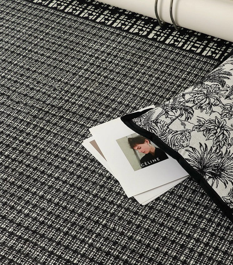 Modern Black Area Rug for Living Room & Bedroom - Large Contemporary Floor Rug for Sofa, Office & Home Decor - Soft & Durable for High-Traffic Areas