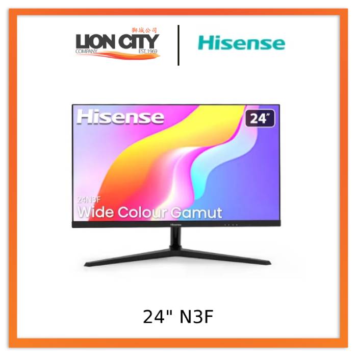 Hisense 24N3F 24-Inch Full HD Monitor with Wide Color Gamut - Perfect for Home Office, Gaming & Graphic Design
