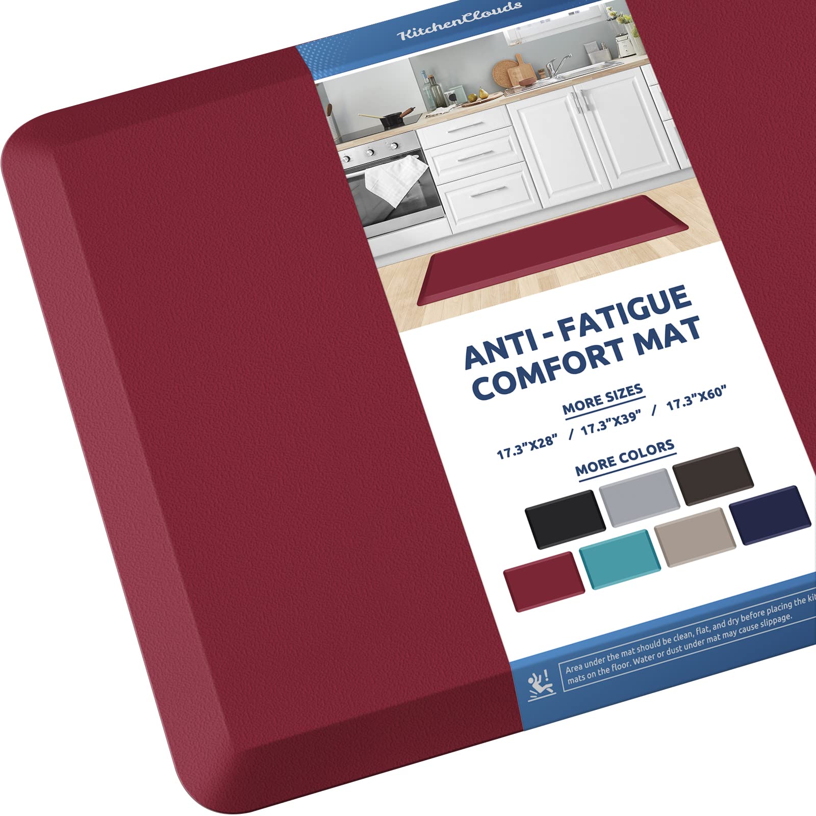 **KitchenClouds Anti-Fatigue Kitchen Mat – 17.3