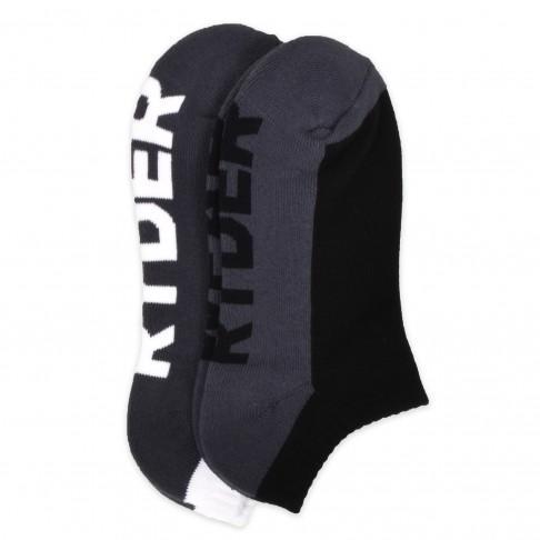 Women's Cotton Ankle Socks 2-Pack - Black/Grey & White/Grey - Comfortable Everyday Socks for Work, Gym & Casual Wear
