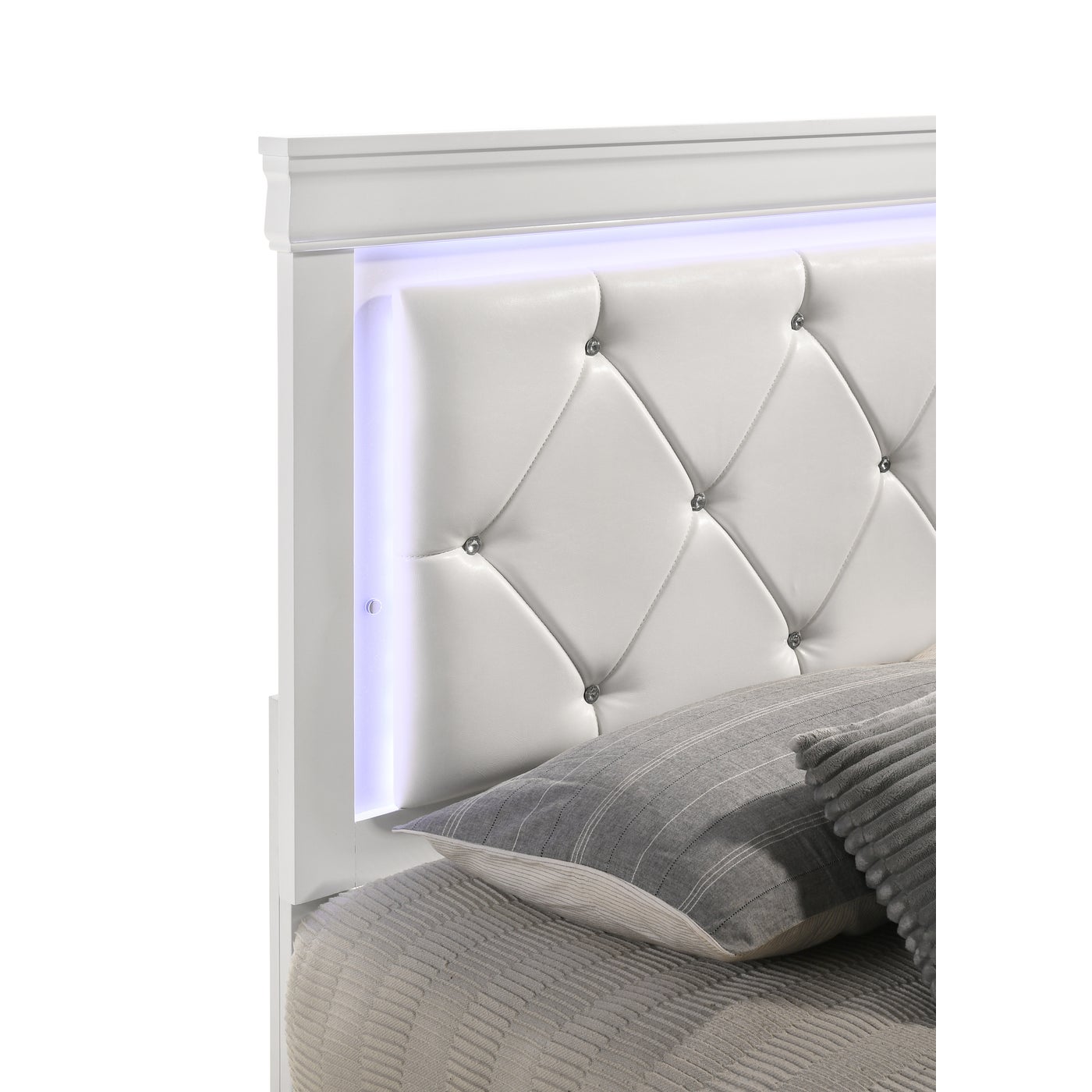 Brooklyn White Collection Queen Platform Bed Frame - Modern Minimalist Design for Bedroom Decor | Perfect for Small Spaces & Guest Rooms