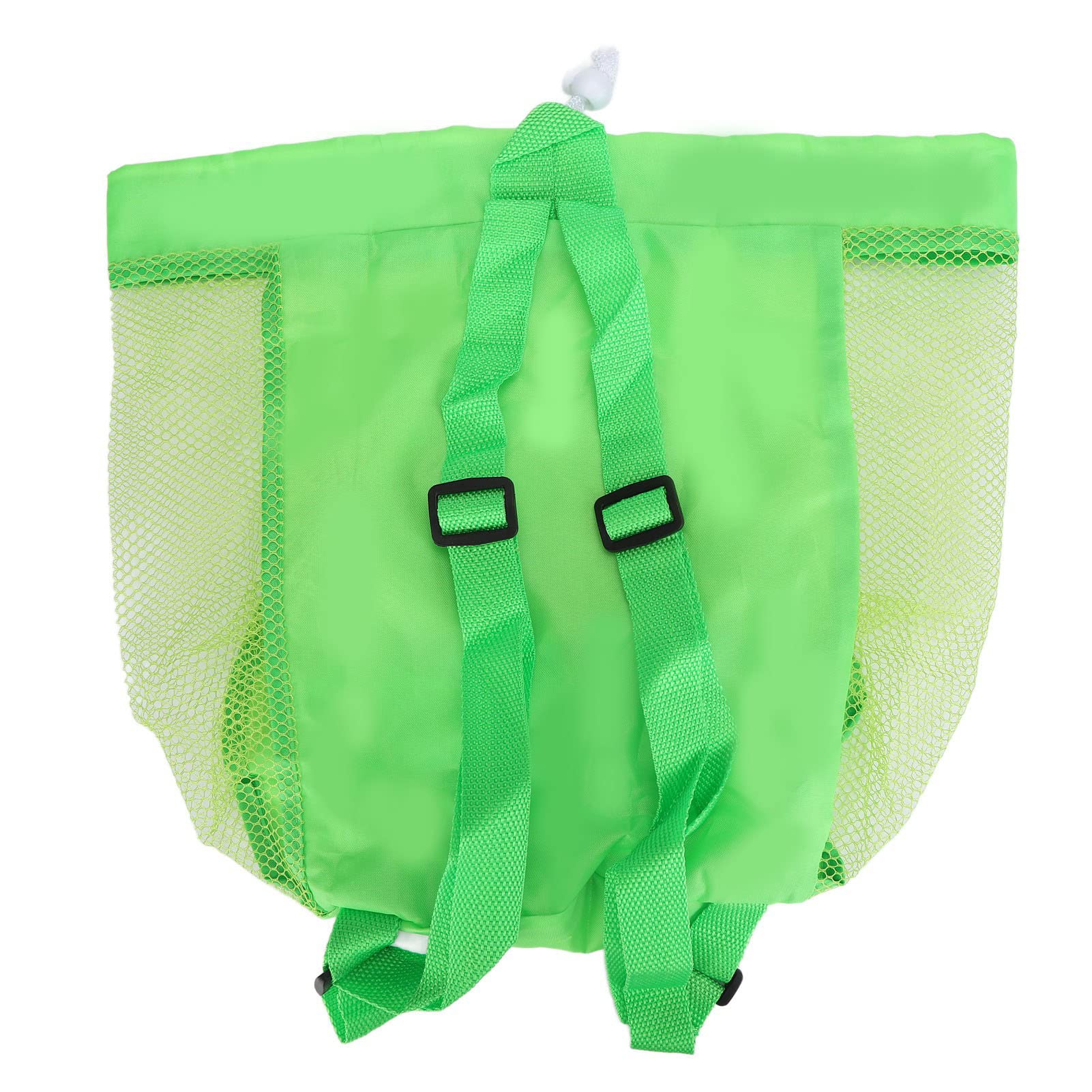 Quick-Dry Mesh Beach Toy Bag for Kids - Drawstring Backpack for Balls, Snacks & Towels - Perfect for Swimming, Travel & Outdoor Activities (Green)