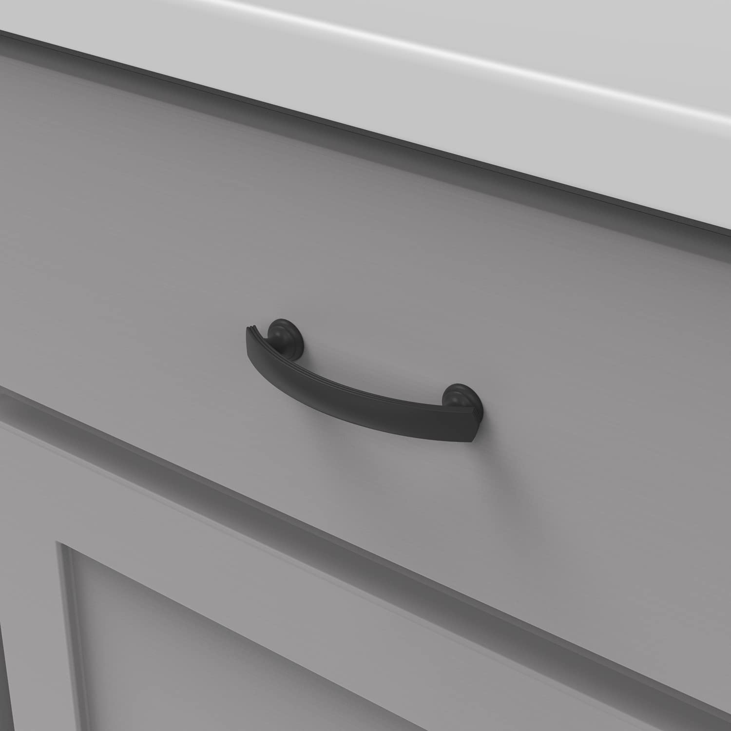 **Premium 10-Pack Hickory Solid Core Kitchen Cabinet Pulls – Luxury Matte Black Cabinet Handles for Doors & Dressers – 3