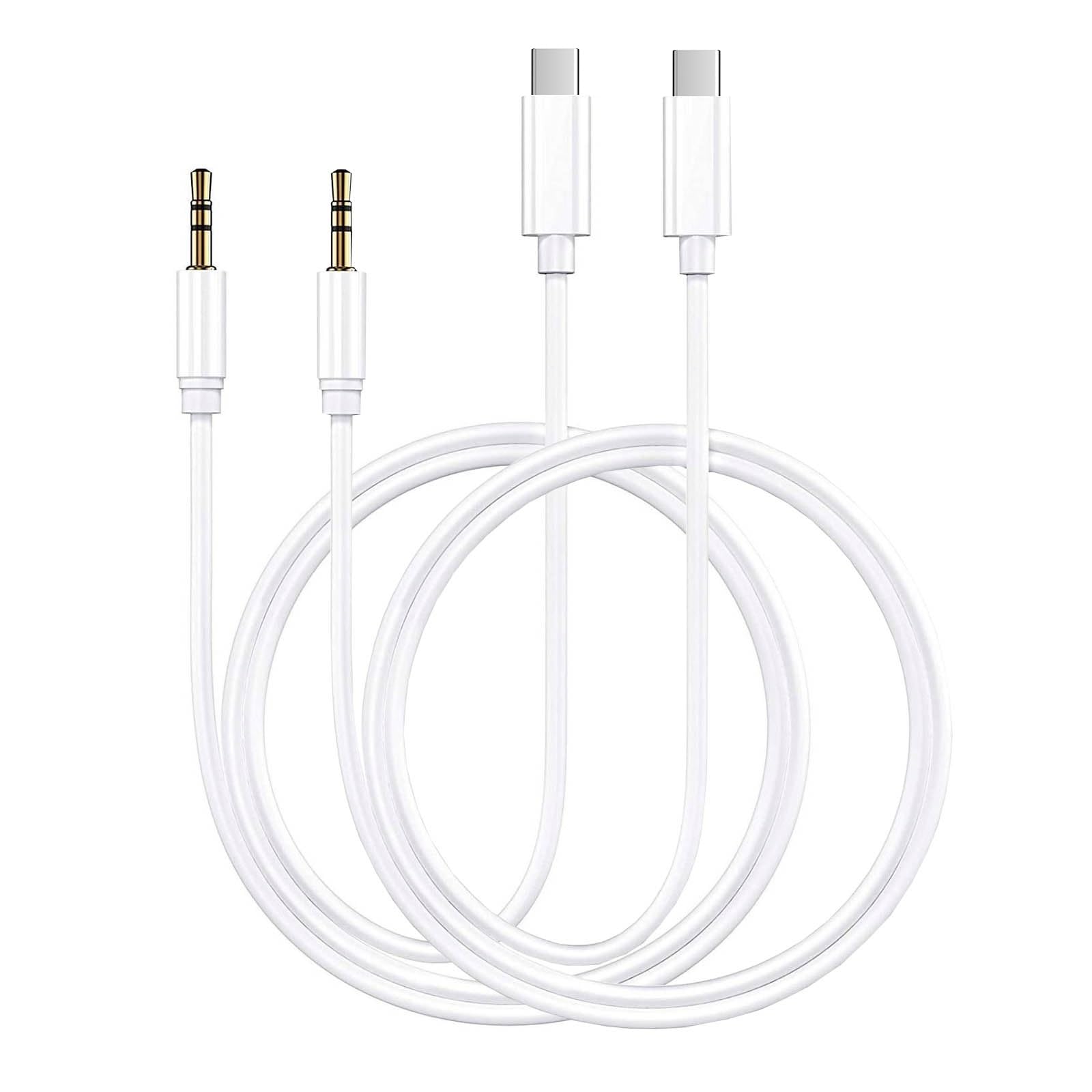 MFi Certified USB C to 3.5mm Aux Cable for iPhone 16/15 Series & iPad Pro - 2 Pack Car Audio Auxiliary Cord for iPhone 16/16 Plus/16 Pro/16 Pro Max/15/15 Plus/15 Pro/15 Pro Max - Perfect for Car Stereo, Home Audio & Travel Use