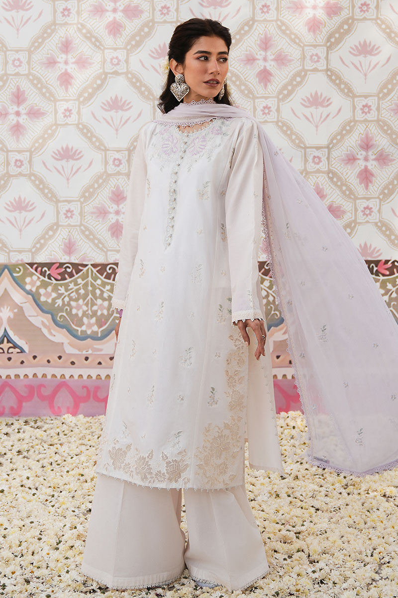 IVORY WHISPER 3-Piece Embroidered Lawn Suit Set - Elegant Pakistani Formal Wear for Weddings, Parties & Special Occasions