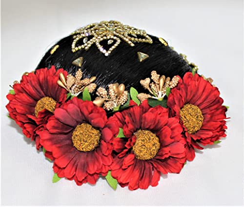 AB Beauty House Floral Bun Juda Maker Hair Accessories for Women & Girls - Multicolor Pack of 1 | Perfect for Weddings, Parties & Traditional Indian Hairstyles