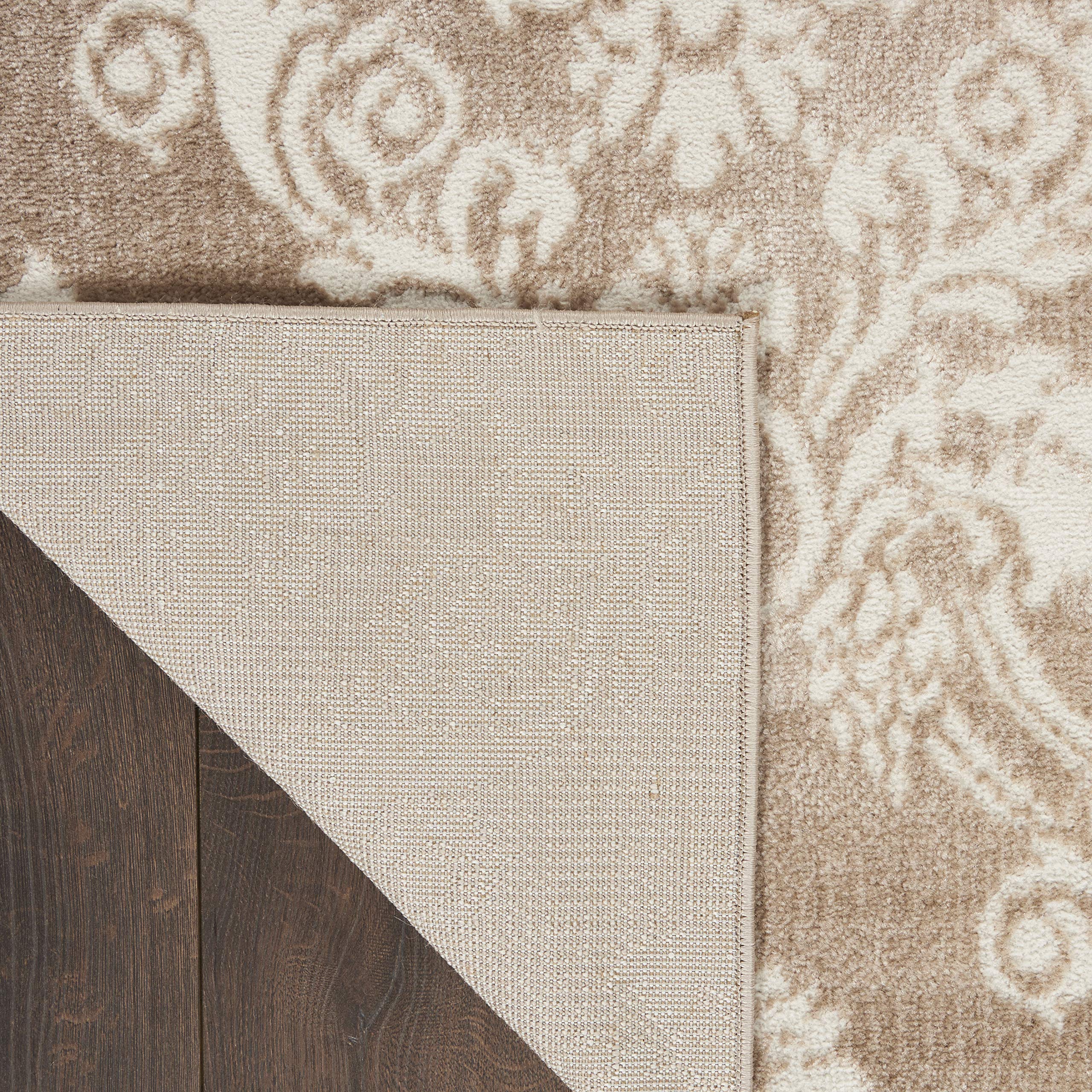 Nourison Elation Floral Ivory Mocha 5'3