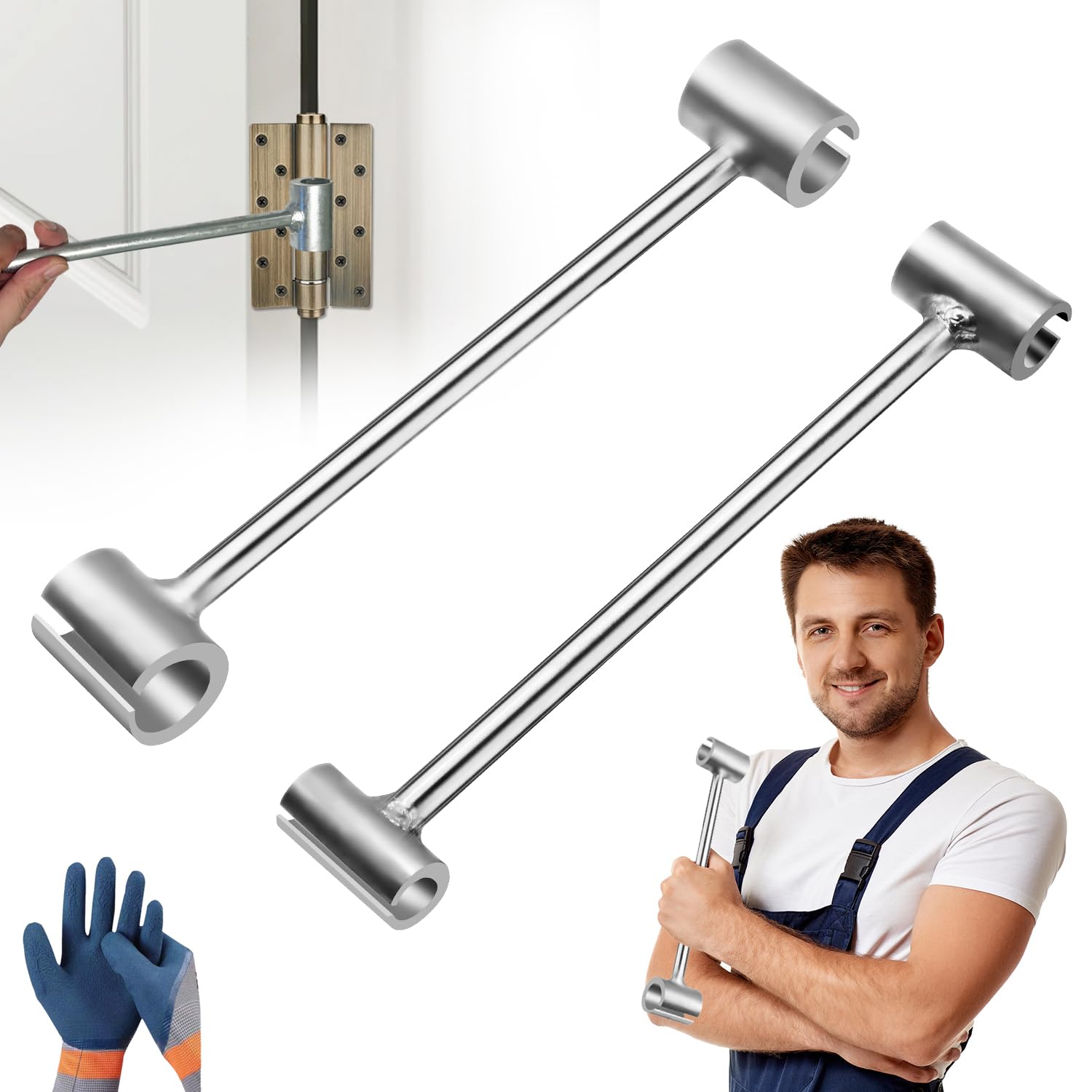 **Door Hinge Adjustment Tool Kit - Hinges Gap Adjusting Wrench for Repairing Various Door Hinge Gaps - Perfect for Home, Office & Garage Door Maintenance**
