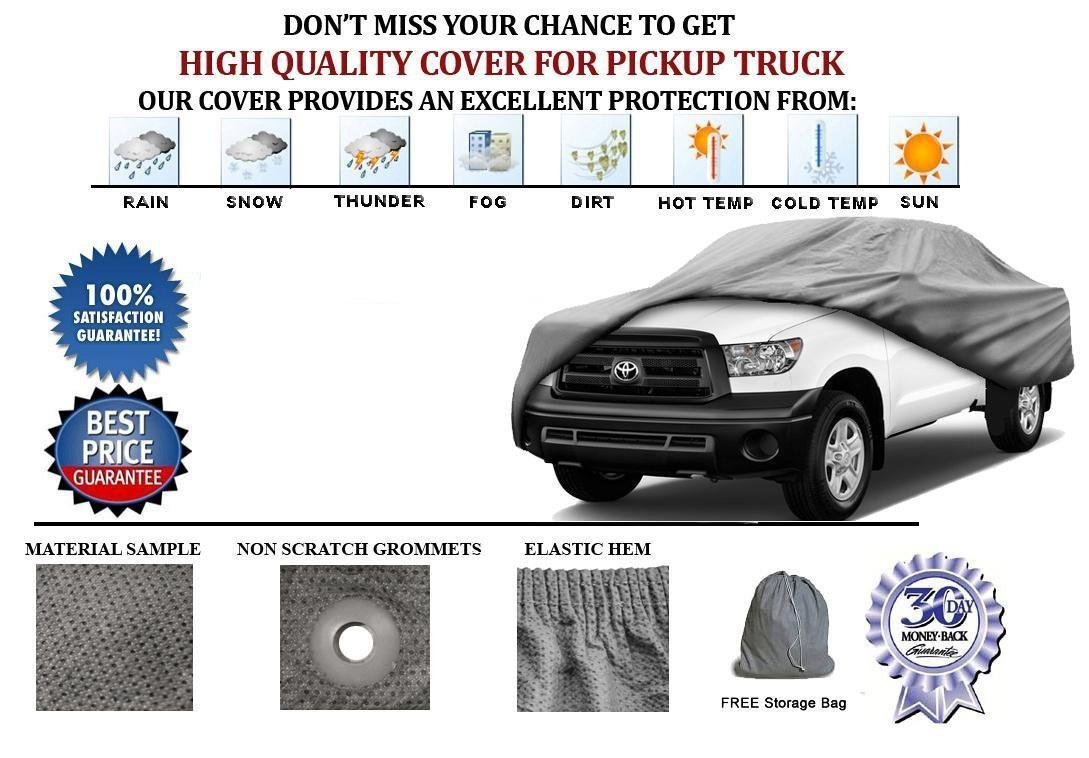 SBU 3 Layer All Weather Truck Cover for Ford F-350 Crew Cab Dually (1995-2002) | Waterproof, Breathable Pickup Protection | Perfect for Outdoor Parking & Winter Storage