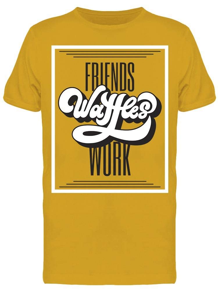 Smartprints Friends Waffles Graphic T-Shirt for Men | Funny Work Office Casual Tee | Perfect for TV Show Fans, Gifts & Everyday Wear