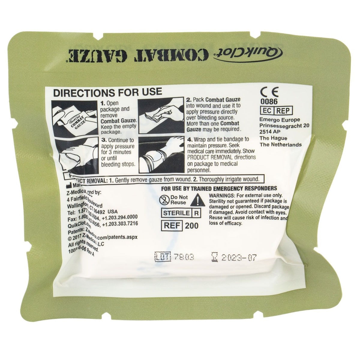 QuikClot Combat Gauze Z Fold 3