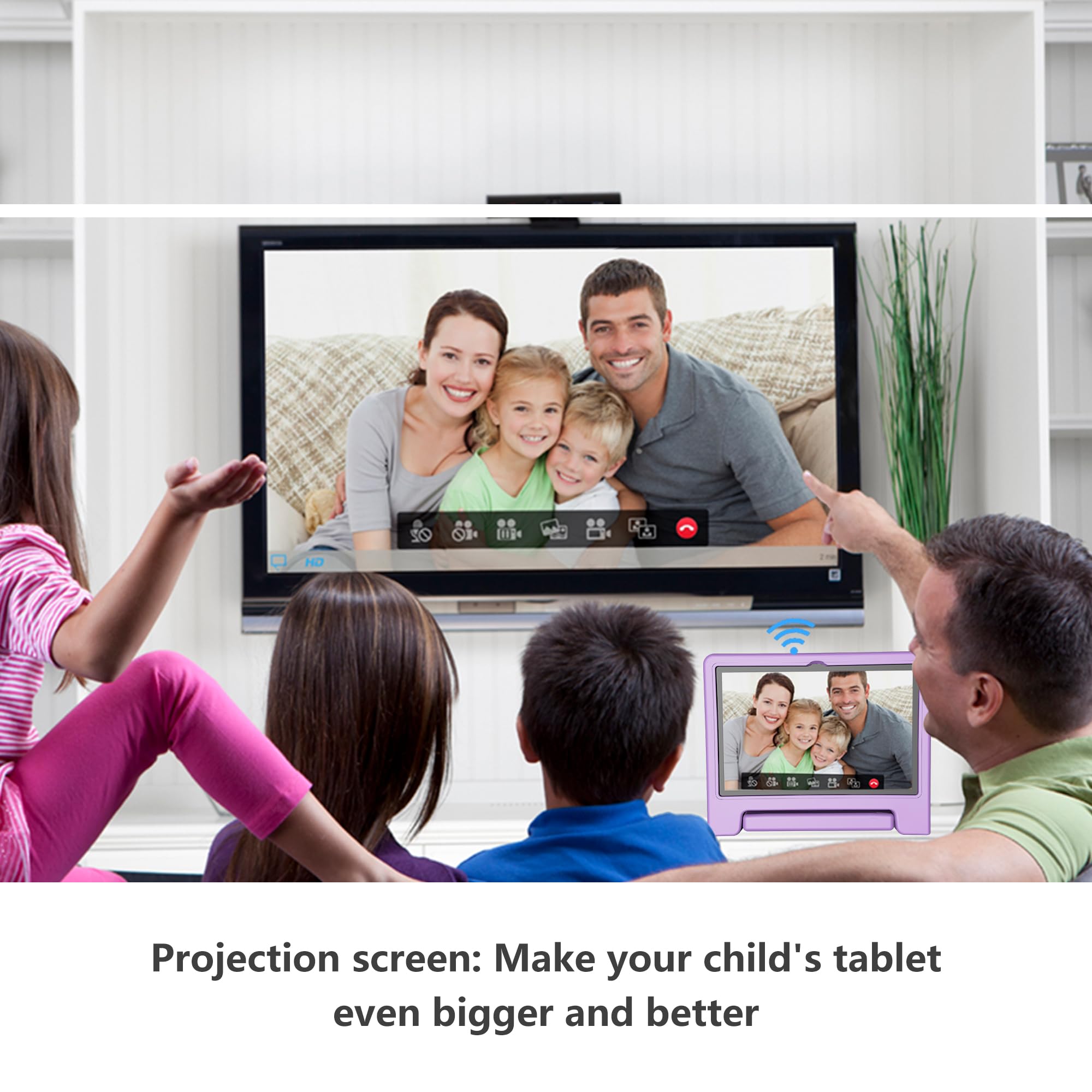 10 Inch Kids Tablet with Android 13 | 4GB RAM 64GB Storage | 8-Core Processor & WiFi 6 | 12 Hour Battery | Parental Controls | HD Display & Dual Cameras | Shockproof Case | Preloaded Educational Apps | Perfect for Learning, Travel & Home Use