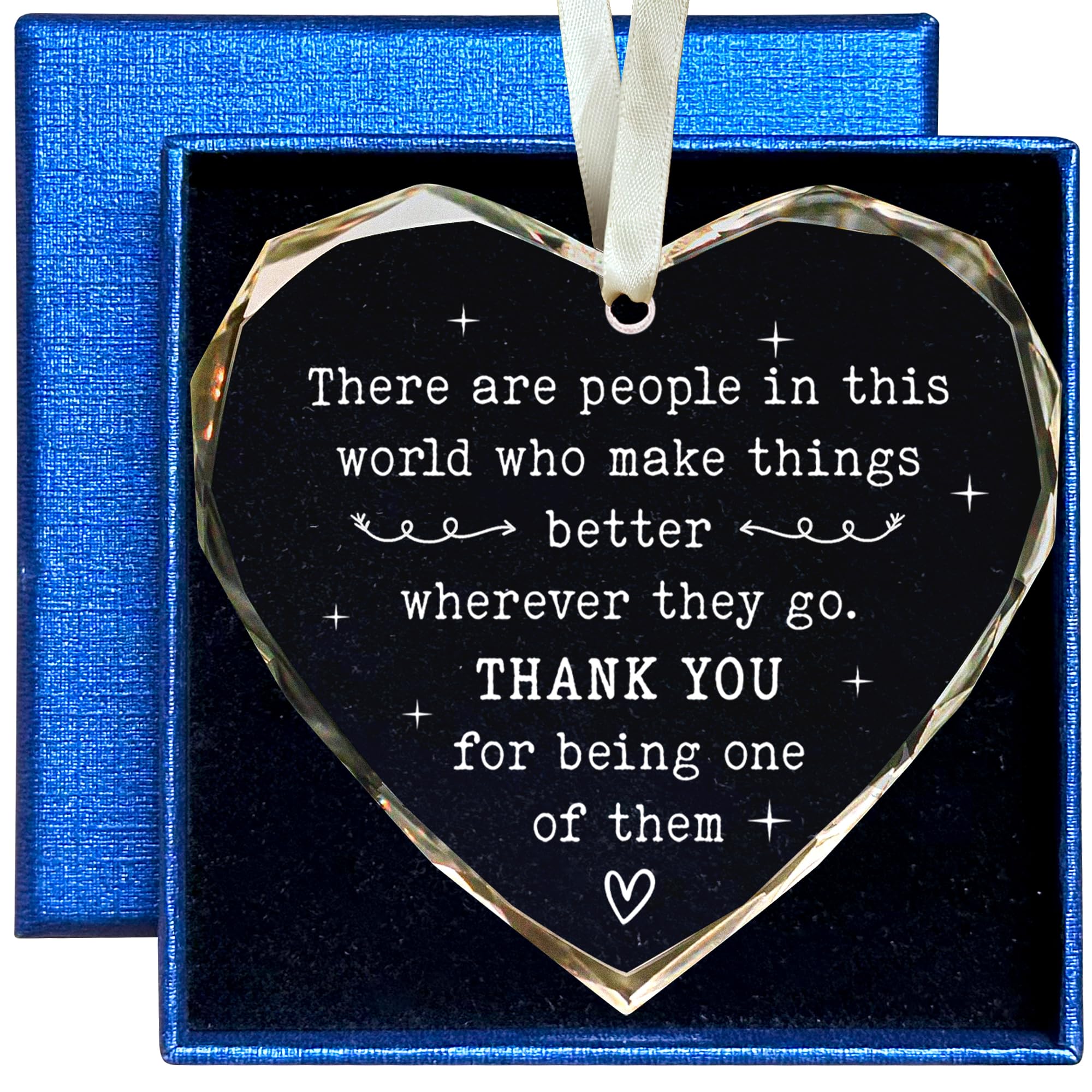 Glass Ornament Thank You Gifts for Women & Men - Perfect for Boss, Coworkers, Teachers