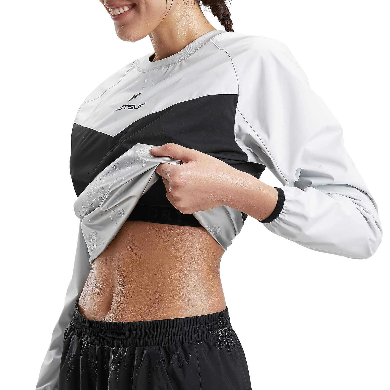 HOTSUIT Women's Sauna Suit - Premium Gym Workout Jacket & Pants Set for Weight Loss & Detox - Ideal for Home Exercise, Running & Fitness Training