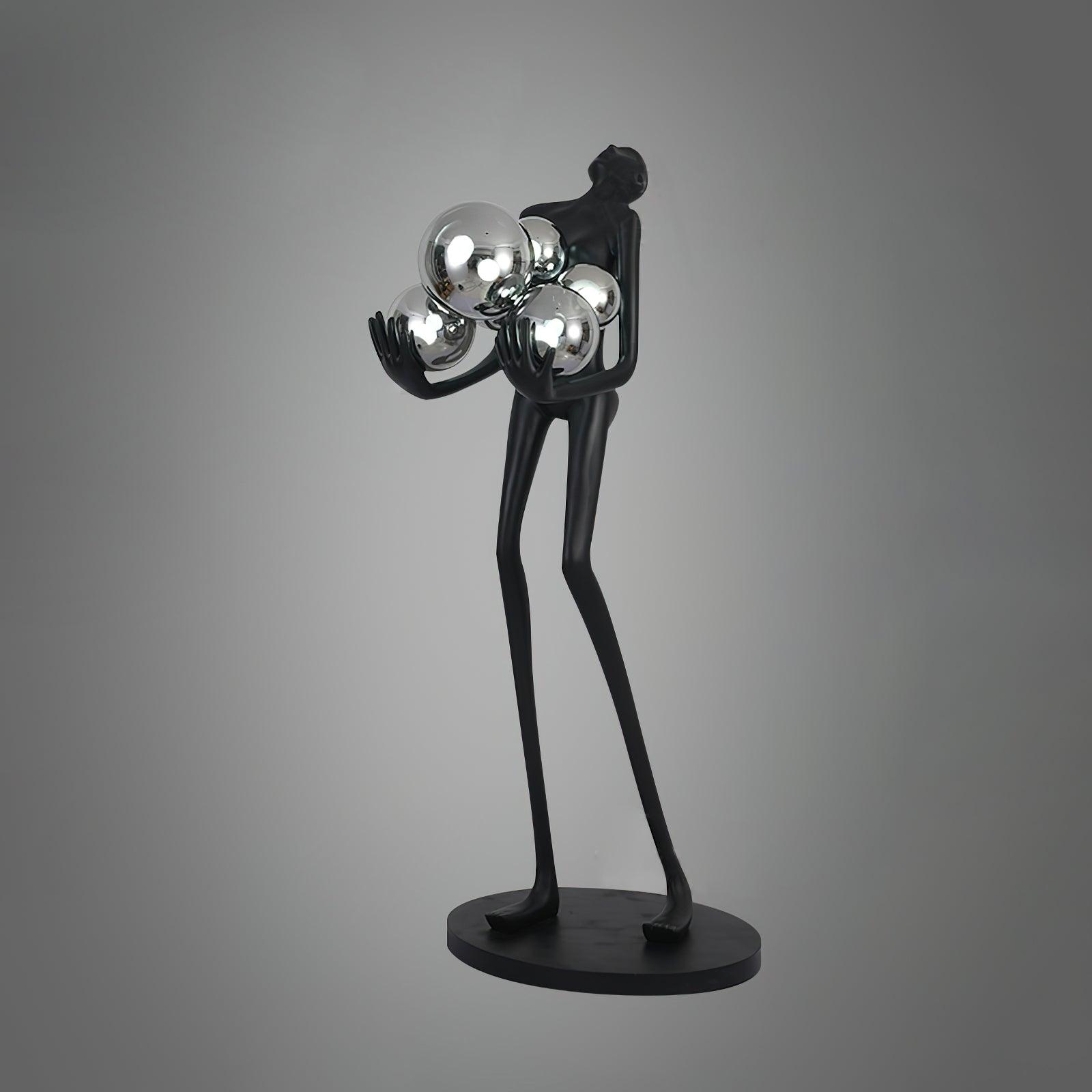 Modern Embrace Sculpture Floor Lamp - Elegant Home Decor for Living Room, Bedroom & Office - Adjustable Brightness & Warm White Light for Cozy Ambience