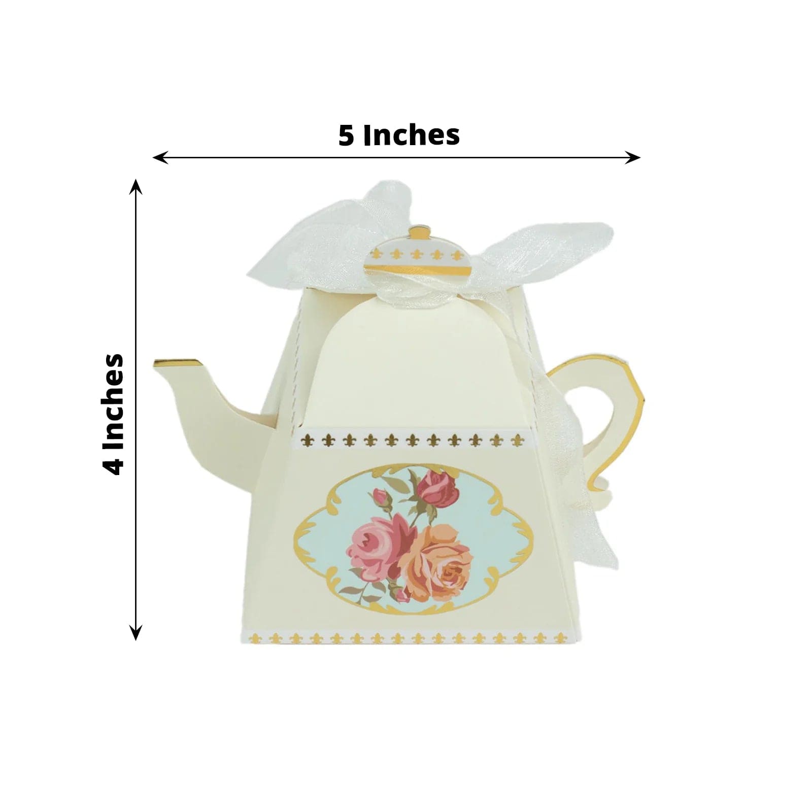 25 Mini Teapot Wedding Favors with Ribbon - Elegant Tea Party Favors for Bridal Shower, Baby Shower & Special Events