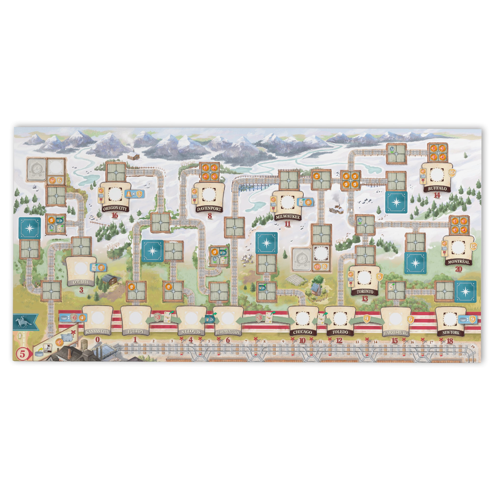 Great Western Trail: Rails to the North Board Game - Strategy Railroad Adventure for Family Game Night & Friends Gatherings
