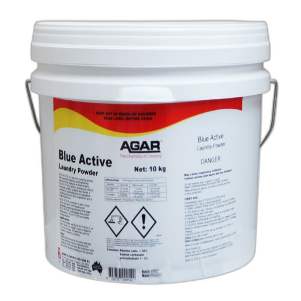 Blue Agar Active Laundry Detergent Powder - Natural Stain Remover for Clothes, Whites & Colors | Perfect for Family Laundry, Travel & Eco-Friendly Cleaning