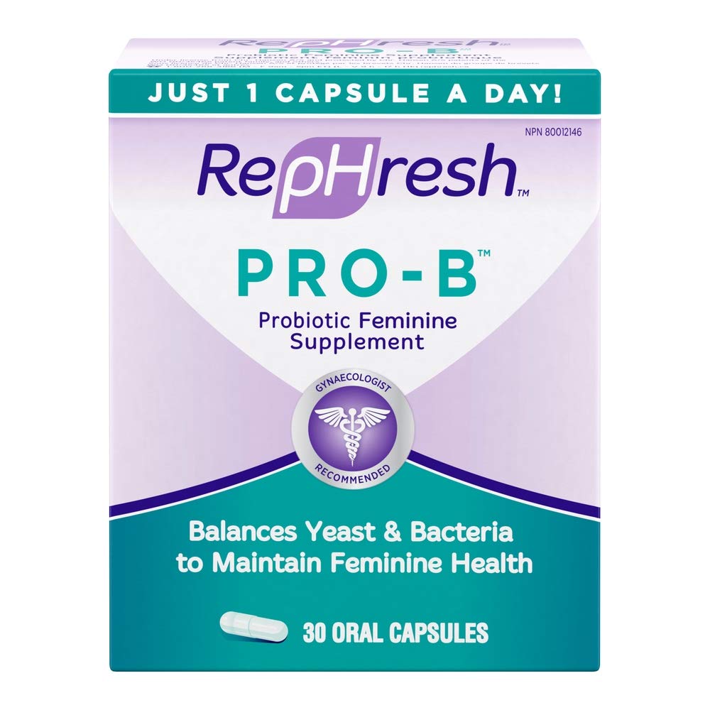 RepHresh Pro-B Probiotic Feminine Supplement - 60 Count | Supports Vaginal Health & pH Balance | Daily Probiotic for Women | Perfect for Travel & Active Lifestyles