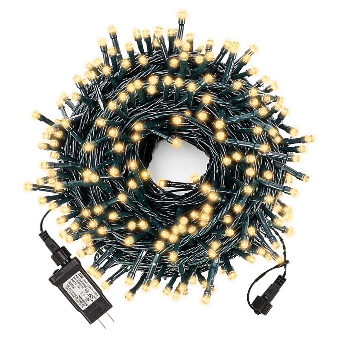 300 LED Christmas String Lights Outdoor - 100ft Connectable with 8 Lighting Modes, Warm White Waterproof Holiday Lights for Tree Decorations, Home, Party & Indoor Xmas Decor - Perfect for Holiday Season, Backyard, Garden and Window Displays