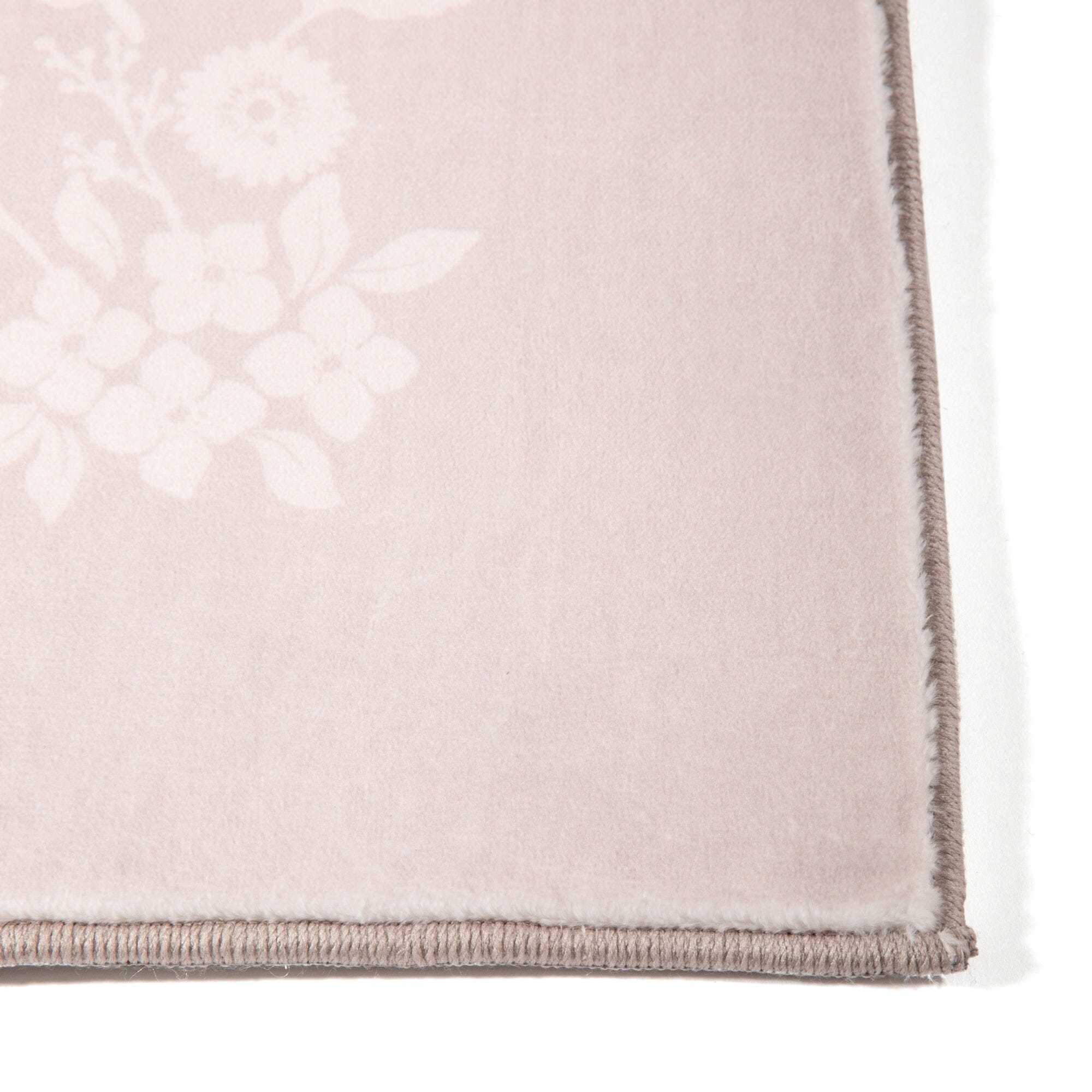 Modern Floral Print Area Rug 2000x1400mm - Soft Pink Design for Living Room, Bedroom & Home Decor