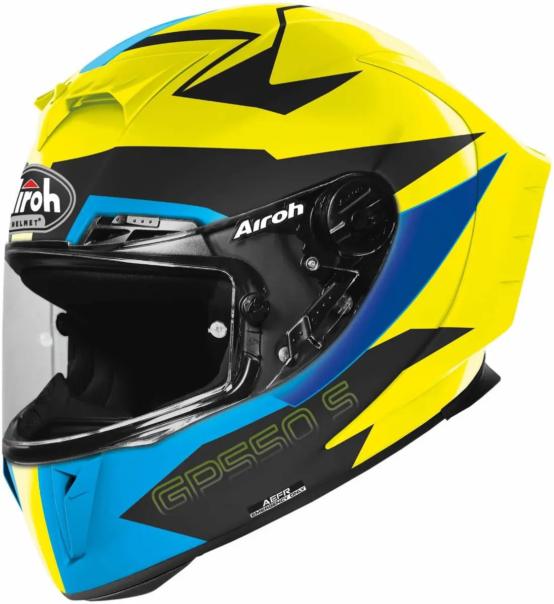 Airoh GP 550 S Vektor Matt Blue Motorcycle Helmet - DOT & ECE Certified Off-Road Motocross Helmet for Men - Lightweight & Ventilated for Adventure Riding & Trail Biking