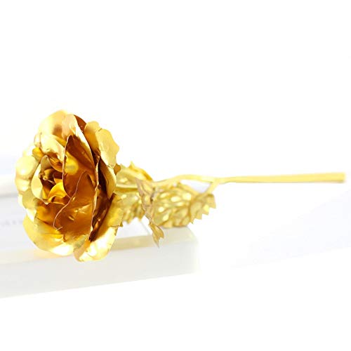 24K Gold Plated Rose Bear - Romantic Wedding Favor, Birthday Gift & Valentine's Present with Photo Frame | Smart Home Accessories for Couples, Eternal Love Keepsake for Anniversary & Special Occasions